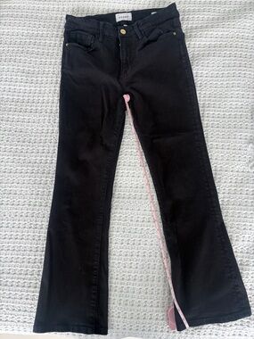 Frame Denim Black Wide Leg Jeans